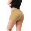 imageHybrid ampamp Company Womens Super Comfy 3 inch Inseam Butt Lifting Stretch TwillDenim ShortsShorttan