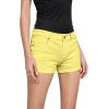 imageHybrid ampamp Company Womens Super Comfy 3 inch Inseam Butt Lifting Stretch TwillDenim ShortsShortyellow