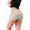 imageHybrid ampamp Company Womens Super Comfy 3 inch Inseam Butt Lifting Stretch TwillDenim ShortsStone
