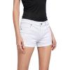 imageHybrid ampamp Company Womens Super Comfy 3 inch Inseam Butt Lifting Stretch TwillDenim ShortsWhite