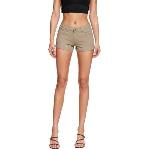 imageHybrid ampamp Company Womens Super Comfy 3 inch Inseam Butt Lifting Stretch TwillDenim ShortsBeigeKhak