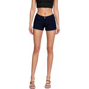 imageHybrid ampamp Company Womens Super Comfy 3 inch Inseam Butt Lifting Stretch TwillDenim ShortsNavy