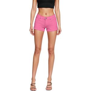 imageHybrid ampamp Company Womens Super Comfy 3 inch Inseam Butt Lifting Stretch TwillDenim ShortsPink