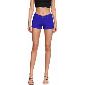 imageHybrid ampamp Company Womens Super Comfy 3 inch Inseam Butt Lifting Stretch TwillDenim ShortsRoyal