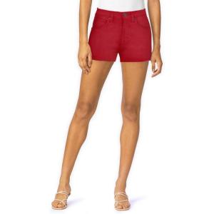 imageHybrid ampamp Company Womens Super Comfy 3 inch Inseam Butt Lifting Stretch TwillDenim ShortsShortgrenadine Red