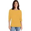imageHybrid ampamp Company Womens Super Comfy Boat Neck Dolman Top ShirtLong Sleevegold
