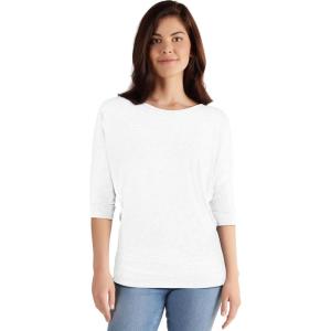 imageHybrid ampamp Company Womens Super Comfy Boat Neck Dolman Top ShirtLong Sleevewhite
