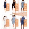 imageHybrid ampamp Company Womens Leisure Adjustable Straps Stretch Bermuda Short Denim jumpsuits OverallsArmygreen