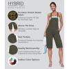 imageHybrid ampamp Company Womens Leisure Adjustable Straps Stretch Bermuda Short Denim jumpsuits OverallsArmygreen