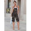 imageHybrid ampamp Company Womens Leisure Adjustable Straps Stretch Bermuda Short Denim jumpsuits OverallsCamouflage