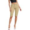 imageHybrid ampamp Company Womens Ultra Comfy Butt Lift Stretch Bermuda City ShortsTan