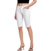 imageHybrid ampamp Company Womens Ultra Comfy Butt Lift Stretch Bermuda City ShortsWhite