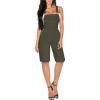 imageHybrid ampamp Company Womens Leisure Adjustable Straps Stretch Bermuda Short Denim jumpsuits OverallsArmygreen