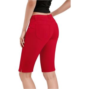 imageHybrid ampamp Company Womens Ultra Comfy Butt Lift Stretch Bermuda City ShortsBermudared