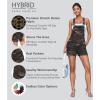 imageHybrid ampamp Company Women Denim Shorts Rompers Sleeveless Adjustable Strap Overalls Cross Back JumpsuitCamouflage