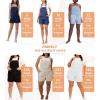 imageHybrid ampamp Company Women Denim Shorts Rompers Sleeveless Adjustable Strap Overalls Cross Back JumpsuitCamouflage