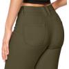 imageHybrid ampamp Company Womens Butt Lift Super Comfy Stretch Denim Capri Short JeansArmy Green