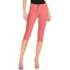 imageHybrid ampamp Company Womens Butt Lift Super Comfy Stretch Denim Capri Short JeansCoral