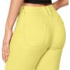 imageHybrid ampamp Company Womens Butt Lift Super Comfy Stretch Denim Capri Short JeansYellow
