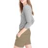 imageHybrid ampamp Company Womens Relaxed Comfy Breathable Stretch Walking Shorts with PocketsDarkkhaki