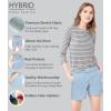 imageHybrid ampamp Company Womens Relaxed Comfy Breathable Stretch Walking Shorts with PocketsLightwash