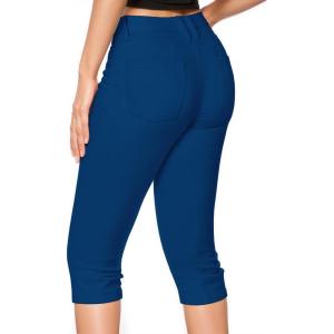 imageHybrid ampamp Company Womens Butt Lift Super Comfy Stretch Denim Capri Short JeansBlue