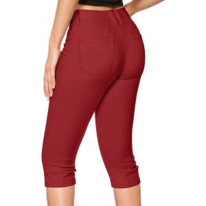 imageHybrid ampamp Company Womens Butt Lift Super Comfy Stretch Denim Capri Short JeansGrenadine