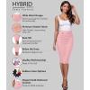 imageHybrid ampamp Company Womens Pencil Skirt Premium Nylon Ponte Stretch Office Made in The USA Below KneeBlush