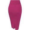imageHybrid ampamp Company Womens Pencil Skirt Premium Nylon Ponte Stretch Office Made in The USA Below KneeFuchsia
