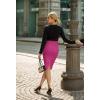 imageHybrid ampamp Company Womens Pencil Skirt Premium Nylon Ponte Stretch Office Made in The USA Below KneeFuchsia