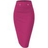 imageHybrid ampamp Company Womens Pencil Skirt Premium Nylon Ponte Stretch Office Made in The USA Below KneeFuchsia