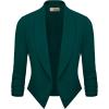 imageHybrid ampamp Company Lightweight Open Front Cardigan Classic Ruched Sleeve Work Office Blazer Suit JacketsHuntergreen