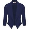 imageHybrid ampamp Company Lightweight Open Front Cardigan Classic Ruched Sleeve Work Office Blazer Suit JacketsJk11331073tnavy