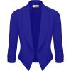 imageHybrid ampamp Company Lightweight Open Front Cardigan Classic Ruched Sleeve Work Office Blazer Suit JacketsJk11331073troyal