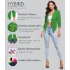 imageHybrid ampamp Company Lightweight Open Front Cardigan Classic Ruched Sleeve Work Office Blazer Suit JacketsKgreen