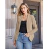 imageHybrid ampamp Company Lightweight Open Front Cardigan Classic Ruched Sleeve Work Office Blazer Suit JacketsKhaki9789