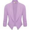 imageHybrid ampamp Company Lightweight Open Front Cardigan Classic Ruched Sleeve Work Office Blazer Suit JacketsLilac