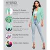 imageHybrid ampamp Company Lightweight Open Front Cardigan Classic Ruched Sleeve Work Office Blazer Suit JacketsMint