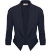 imageHybrid ampamp Company Lightweight Open Front Cardigan Classic Ruched Sleeve Work Office Blazer Suit JacketsNavy