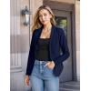 imageHybrid ampamp Company Lightweight Open Front Cardigan Classic Ruched Sleeve Work Office Blazer Suit JacketsNavy9789
