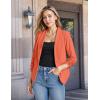 imageHybrid ampamp Company Lightweight Open Front Cardigan Classic Ruched Sleeve Work Office Blazer Suit JacketsNeon Coral
