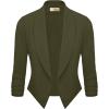 imageHybrid ampamp Company Lightweight Open Front Cardigan Classic Ruched Sleeve Work Office Blazer Suit JacketsOlive