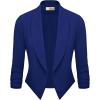 imageHybrid ampamp Company Lightweight Open Front Cardigan Classic Ruched Sleeve Work Office Blazer Suit JacketsRoyal