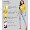 imageHybrid ampamp Company Lightweight Open Front Cardigan Classic Ruched Sleeve Work Office Blazer Suit JacketsSunshine