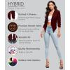 imageHybrid ampamp Company Lightweight Open Front Cardigan Classic Ruched Sleeve Work Office Blazer Suit JacketsWine
