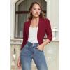 imageHybrid ampamp Company Womens Casual Work High Low Blazer Jacket  JK455901073tdarkred