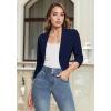 imageHybrid ampamp Company Womens Casual Work High Low Blazer Jacket  JK455901073tnavy