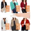 imageHybrid ampamp Company Womens Casual Work High Low Blazer Jacket  JK455901073tstone