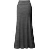 imageHybrid ampamp Company Womens Stretch Lightweight Flowy Maxi Skirt  Casual Fold Over Waist Made in USACharcoal