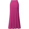 imageHybrid ampamp Company Womens Stretch Lightweight Flowy Maxi Skirt  Casual Fold Over Waist Made in USAFuchsia